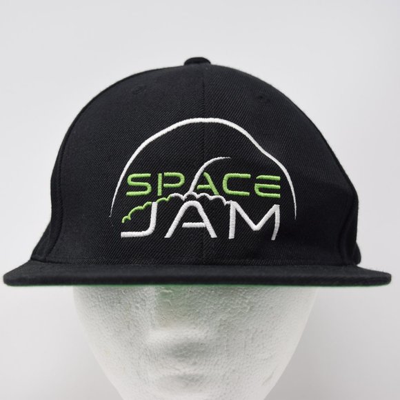 Sport Tek Space Jam Snapback Cap OSFA Unisex Black Embroidered Athleisure Street - Picture 1 of 8
